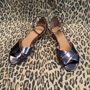 Marc By Marc Jacob’s Metallic Ankle Sandal Platform 39